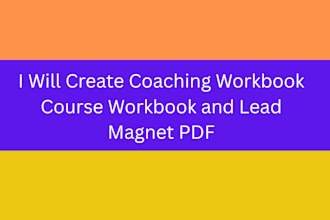 create coaching workbook course workbook and lead magnet PDF