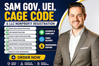 do sam gov, uei, cage code, and llc nonprofit registration