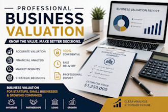 do professional business valuation report and financial analysis