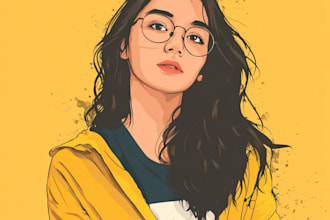create simple cartoon portrait