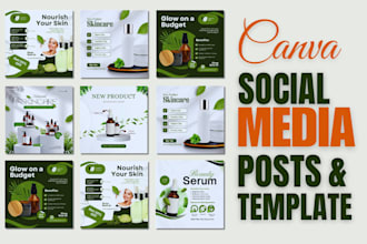 do skincare social media post design skincare instagram carousel product launch