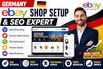 do germany ebay shop setup, ebay listing, german ebay SEO, german ebay marketing
