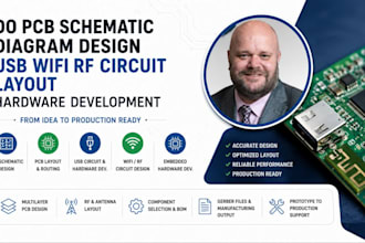 do pcb schematic diagram design usb wifi rf circuit layout hardware development
