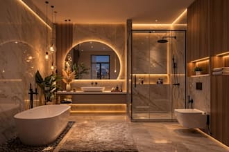 design modern bathroom cabinet 3d animation closet design and sanity layout