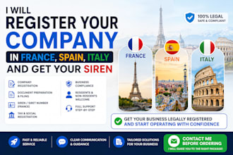 register your company in france, spain, italy and get your siren