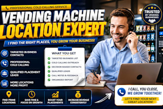 be your vending machine locator,vending machine placement cold calling