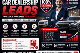 generate car dealership car sales auto repair car dealer lead and build website