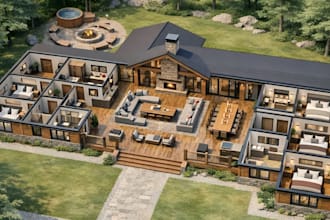 do 3d architectural design 3d floor plan interior design blueprint 3d rendering