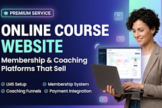 create online course website, membership website for coaches, coaching program