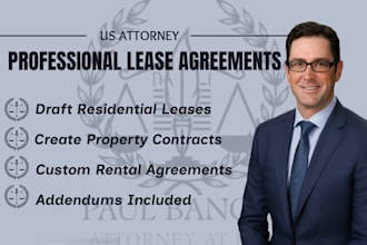 draft a professional rent agreement and property lease contract US attorney