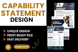 design federal government capability statement, capability statement design