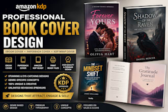 design ebook cover paperback cover and amazon kdp book cover