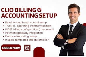 set up clio legal CRM billing, invoicing and trust accounting for law firms