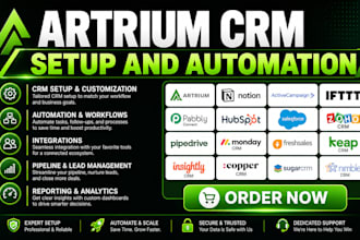 artrium setup automation CRM notion activecampaign IFTTT pabbly connect close