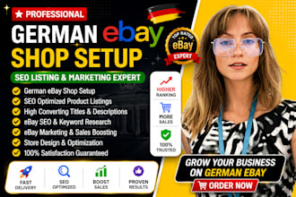 do german ebay shop setup, ebay listing, german ebay seo, german ebay marketing