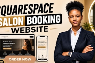 design squarespace booking website for salon, redesign squarespace spa website