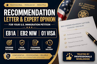 draft recommendation letter and expert opinion for eb2 niw eb1a o1 visa