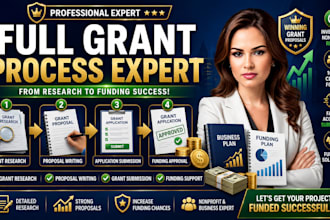 handle full grant process from research to grant submission