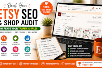 do etsy SEO and shop audit to increase your traffic and sales