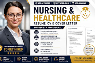 write ats optimized nursing resume healthcare CV and cover letter