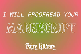 proofread your fiction manuscript
