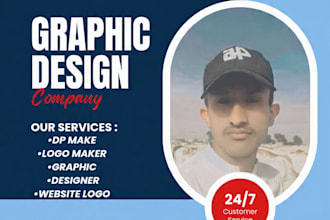 do graphic design dp maker logo design website design for you