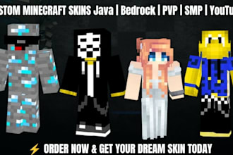 create a custom minecraft skin for java bedrock pvp youtube nova hytale and dmp