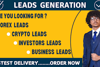 get valid live forex crypto leads investors in US canada singapore brokers