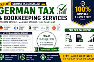 do german tax return, vat, income tax, corporate tax, bookkeeping for businesses