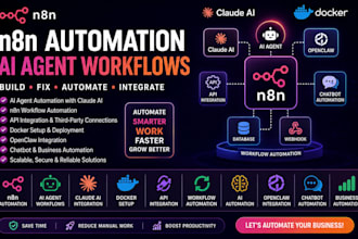 build and fix claude n8n ai agent workflows with docker apis automation