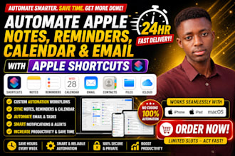 automate apple notes reminders calendar email with apple shortcuts