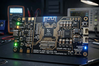 design bluetooth audio amplifier pcb for portable battery powered devices