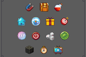 make pixel art icons, items, and UI for your video game