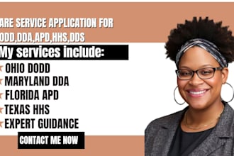 do care services applications for ohio dodd, texas hhs, maryland dda, apd, dds