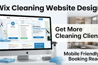 design wix cleaning website wix website design, business website,wix laundry web