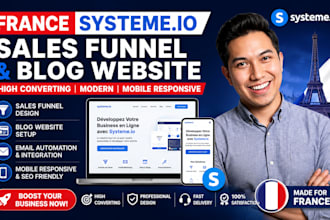 build france systeme io sales funnel systeme io website, systeme io landing page