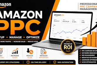 setup amazon ppc, manage amazon ppc campaigns and amazon ads