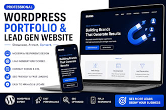 wordpress portfolio and lead generation website