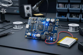 develop battery powered bluetooth audio pcb and amplifier circuit