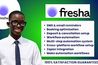 setup fresha crm booking system fresha automation zapier make integration