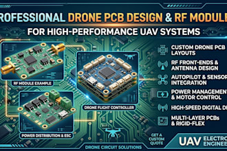 design high performance drone pcb layouts and rf modules for uav systems