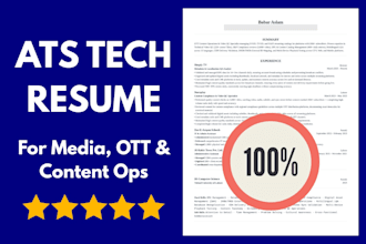 write an ats resume for media and ott professionals