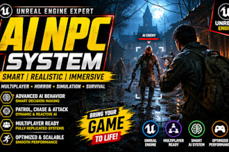 do ai npc system unreal engine game simulation game multiplayer game horror game