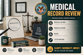 review and organize personal statements, medical records and document summaries