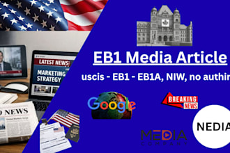 write and publish eb1 media article in high authority news