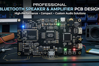 design portable bluetooth speaker and audio amplifier pcb