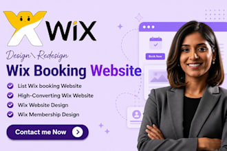 design wix booking website wix landing page wix website development wix booking