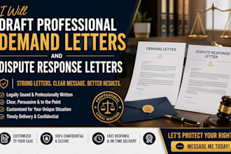 draft professional demand letters and dispute response letter