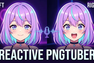 create custom animated pngtuber for twitch obs and veadotube