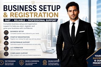assist with professional business registration and startup support